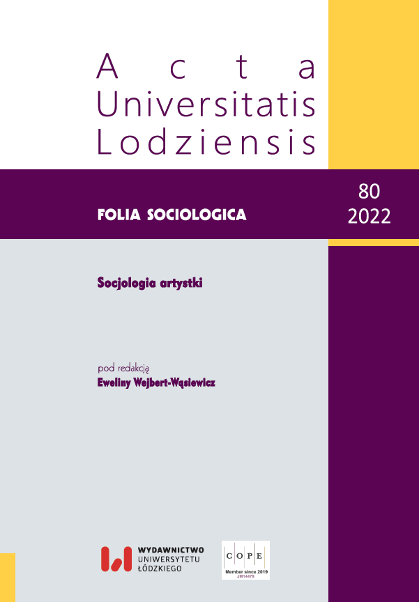 					View No. 80 (2022): Socjologia artystki
				