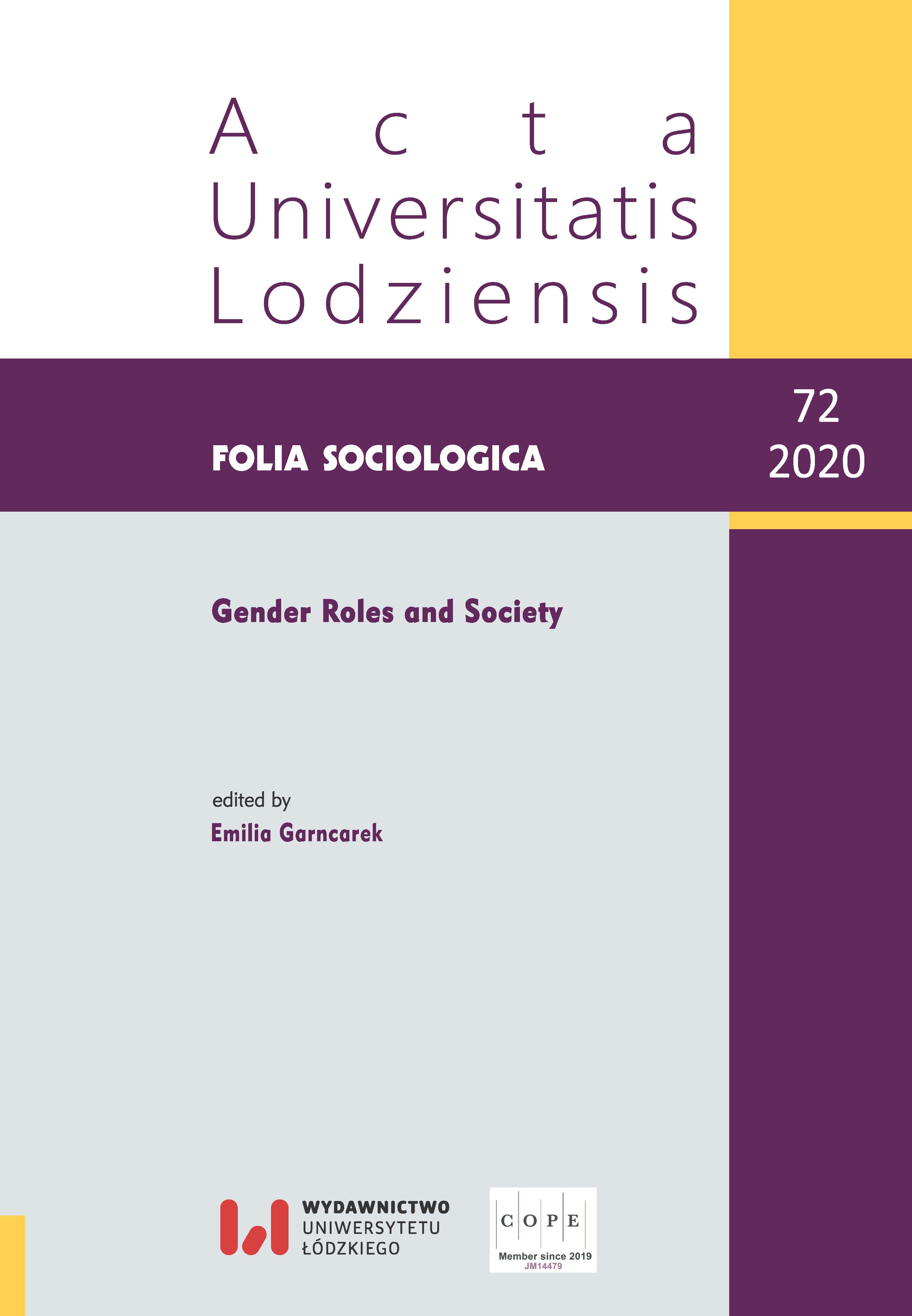 					View No. 72 (2020): Gender Roles and Society
				