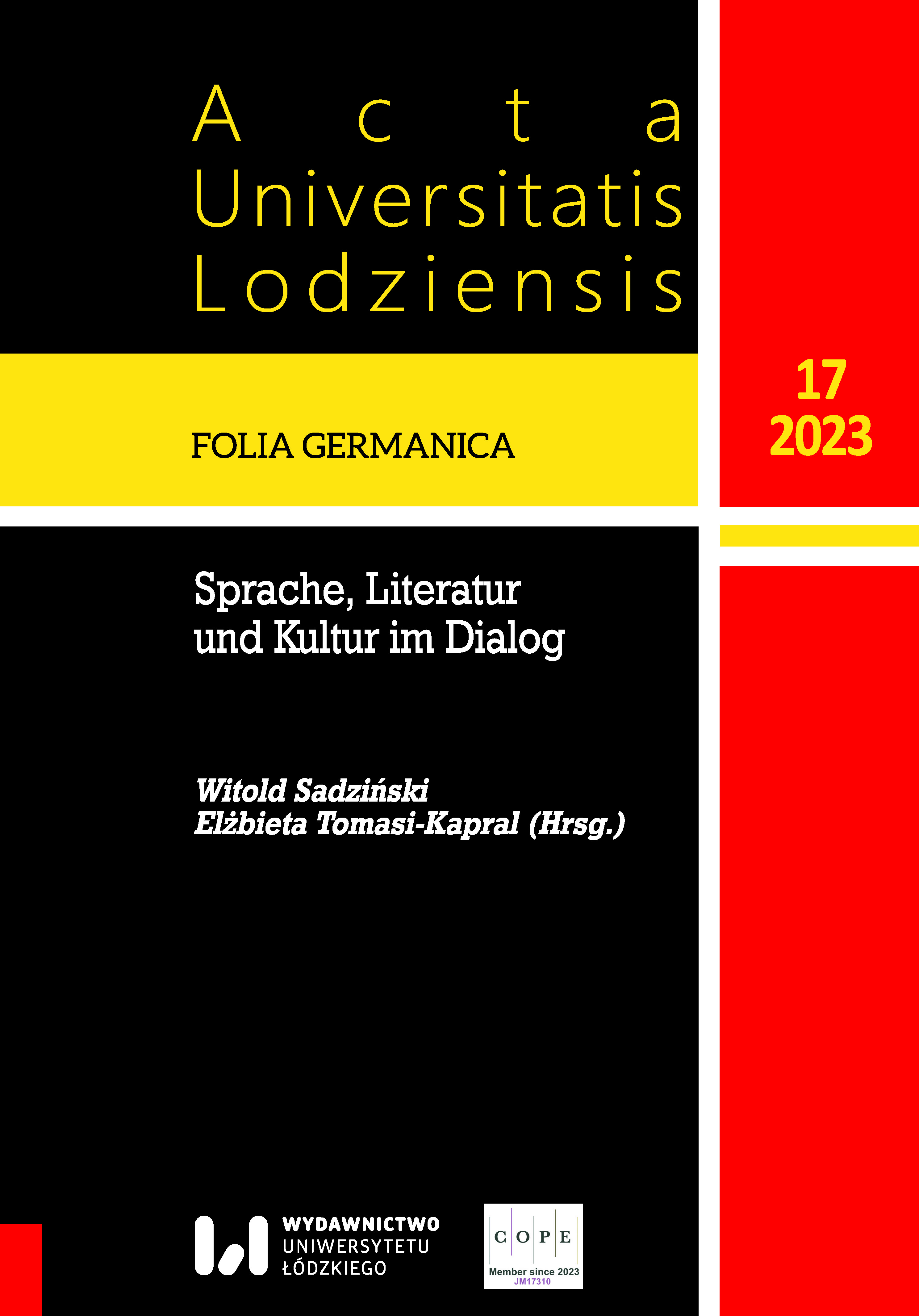 					View No. 17 (2023): Sprache, Literatur und Kultur im Dialog
				