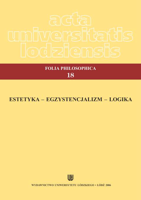 					View No. 18 (2006): Estetyka - Egzystencjalizm - Logika
				