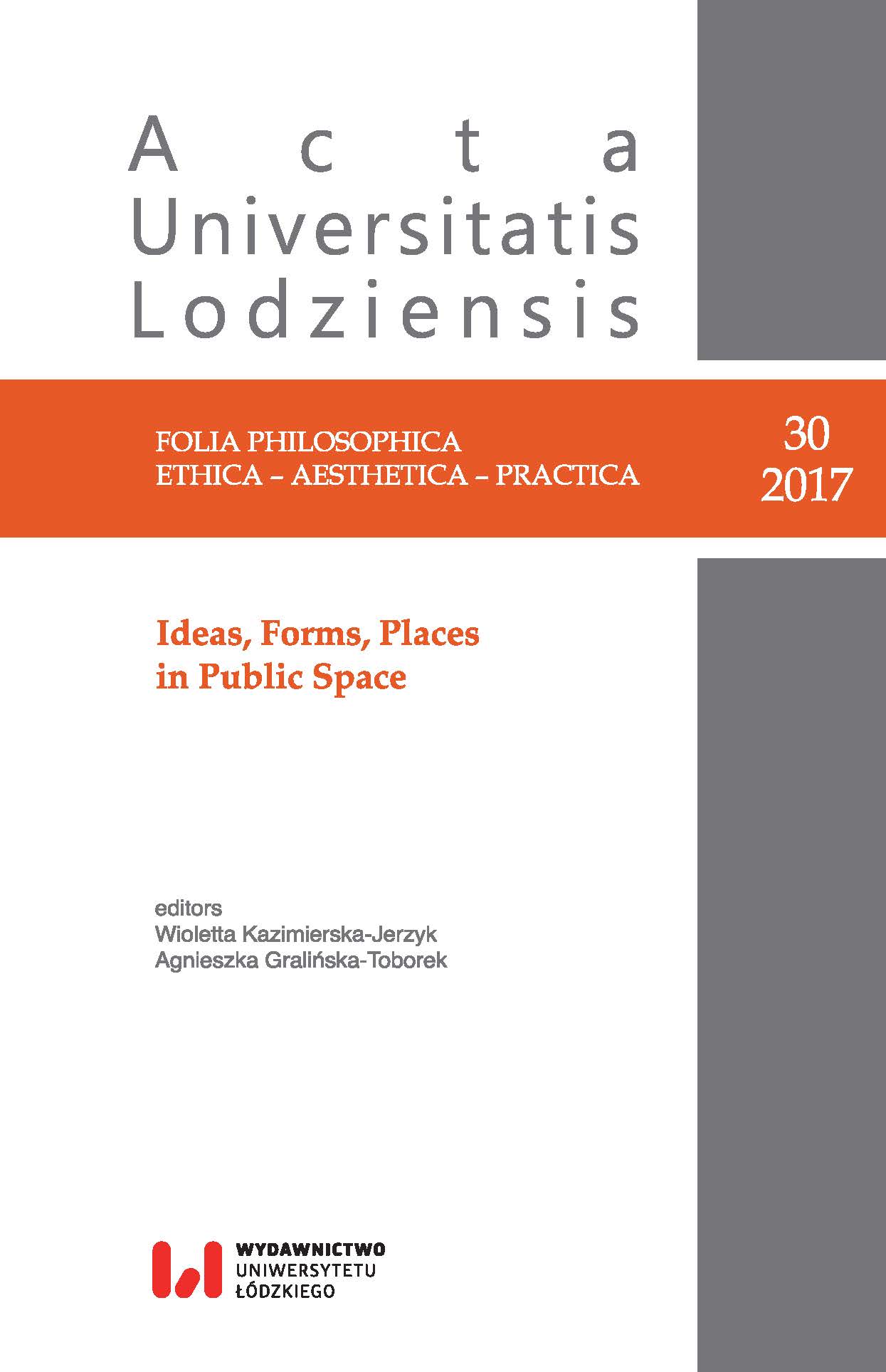 					Ansehen Nr. 30 (2017): Ideas, Forms, Places in Public Space
				
