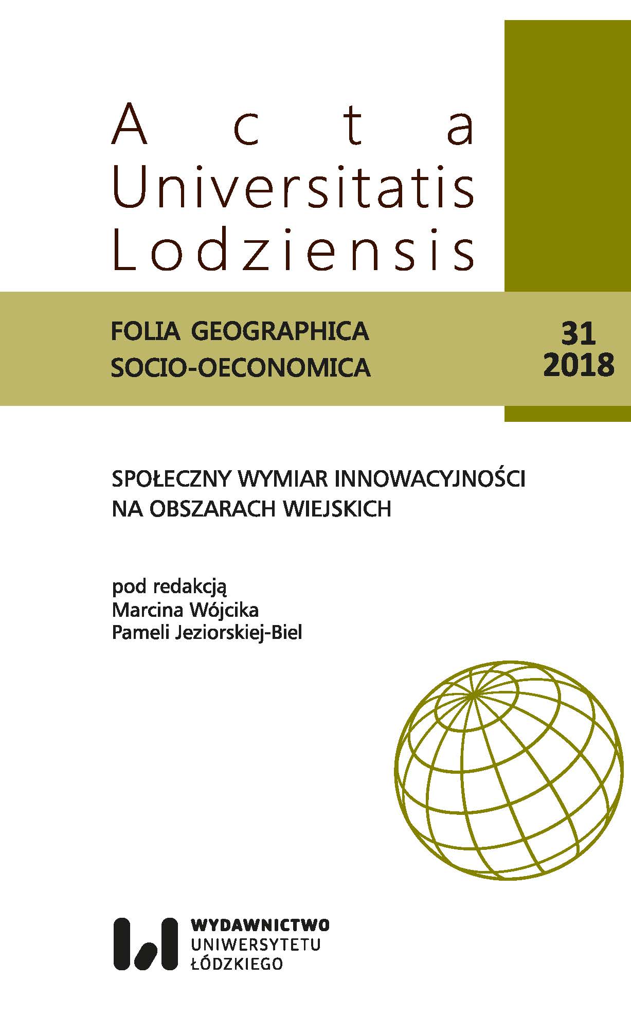 					Pokaż  Nr 31 (2018): Społeczny wymiar innowacyjności na obszarach wiejskich
				