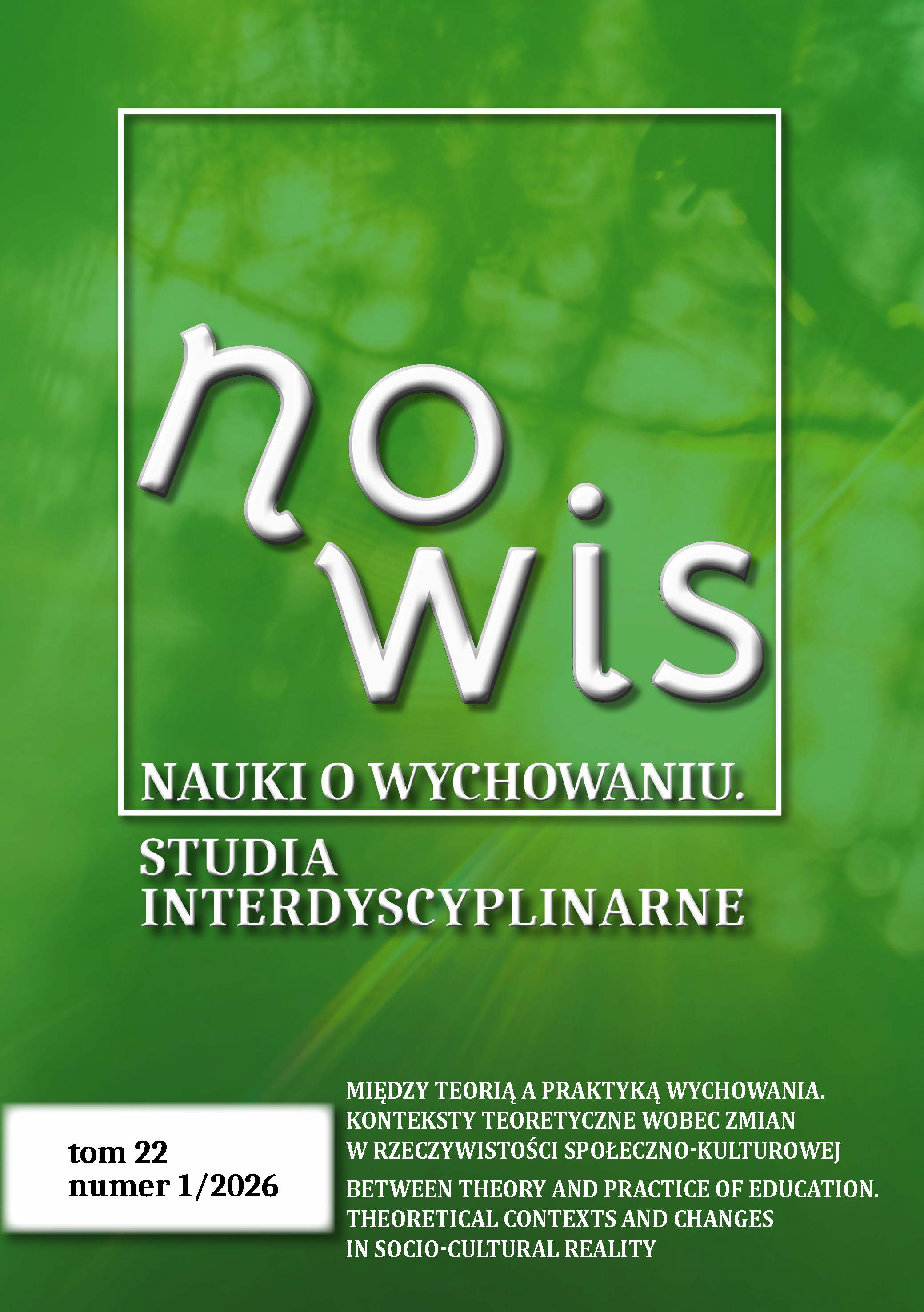 					Pokaż Tom 22 Nr 1 (2026): Między teorią a praktyką wychowania. Konteksty teoretyczne wobec zmian w rzeczywistości społeczno-kulturowej
				