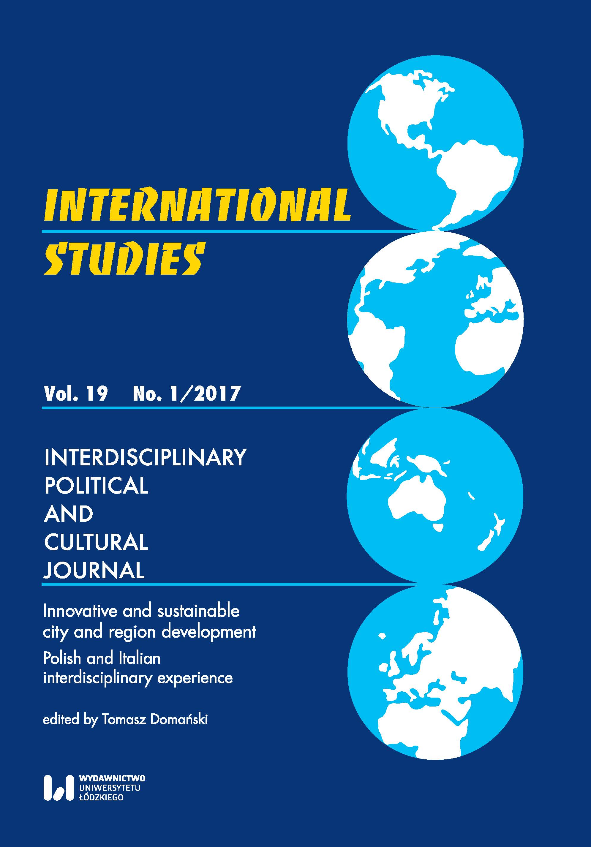 					Pokaż  Tom 19 Nr 1 (2017): International Studies. Interdisciplinary Political and Cultural Journal
				