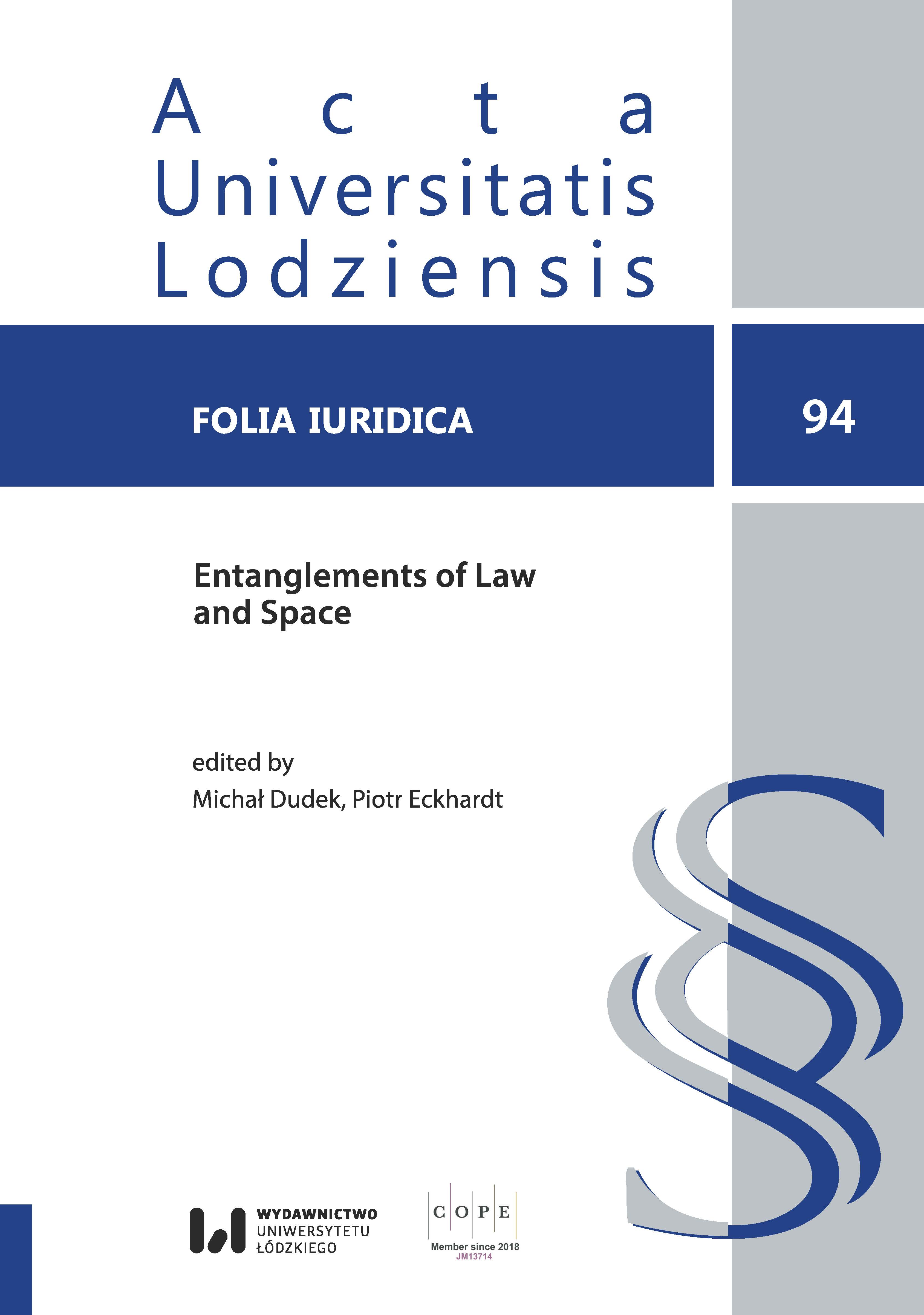 					View Vol. 94 (2021): Entanglements of Law and Space
				