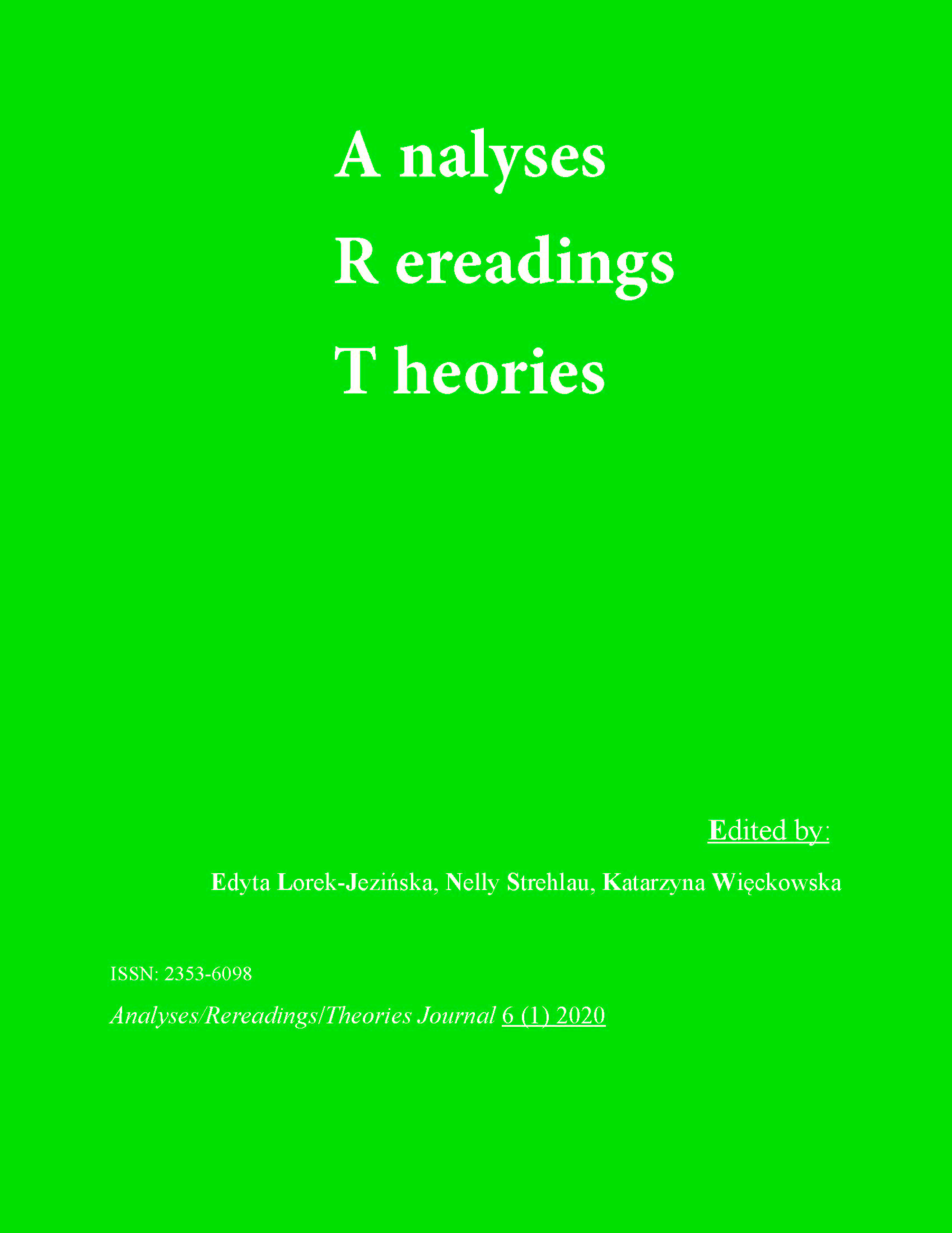 					View Vol. 6 No. 1 (2020): Authors and Authority
				